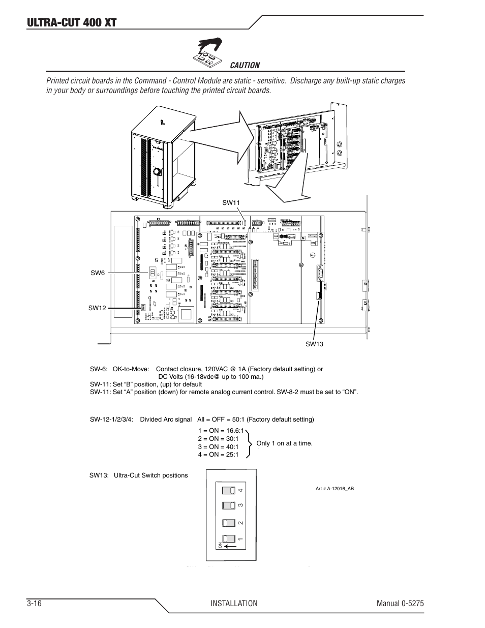 Ultra-cut 400 xt | Tweco 400 XT Ultra-Cut Plasma Cutting System User Manual | Page 38 / 188