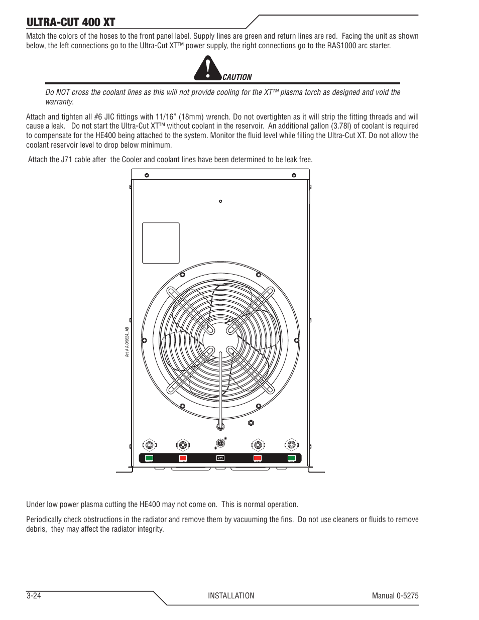 Ultra-cut 400 xt | Tweco 400 XT Ultra-Cut Plasma Cutting System User Manual | Page 46 / 188