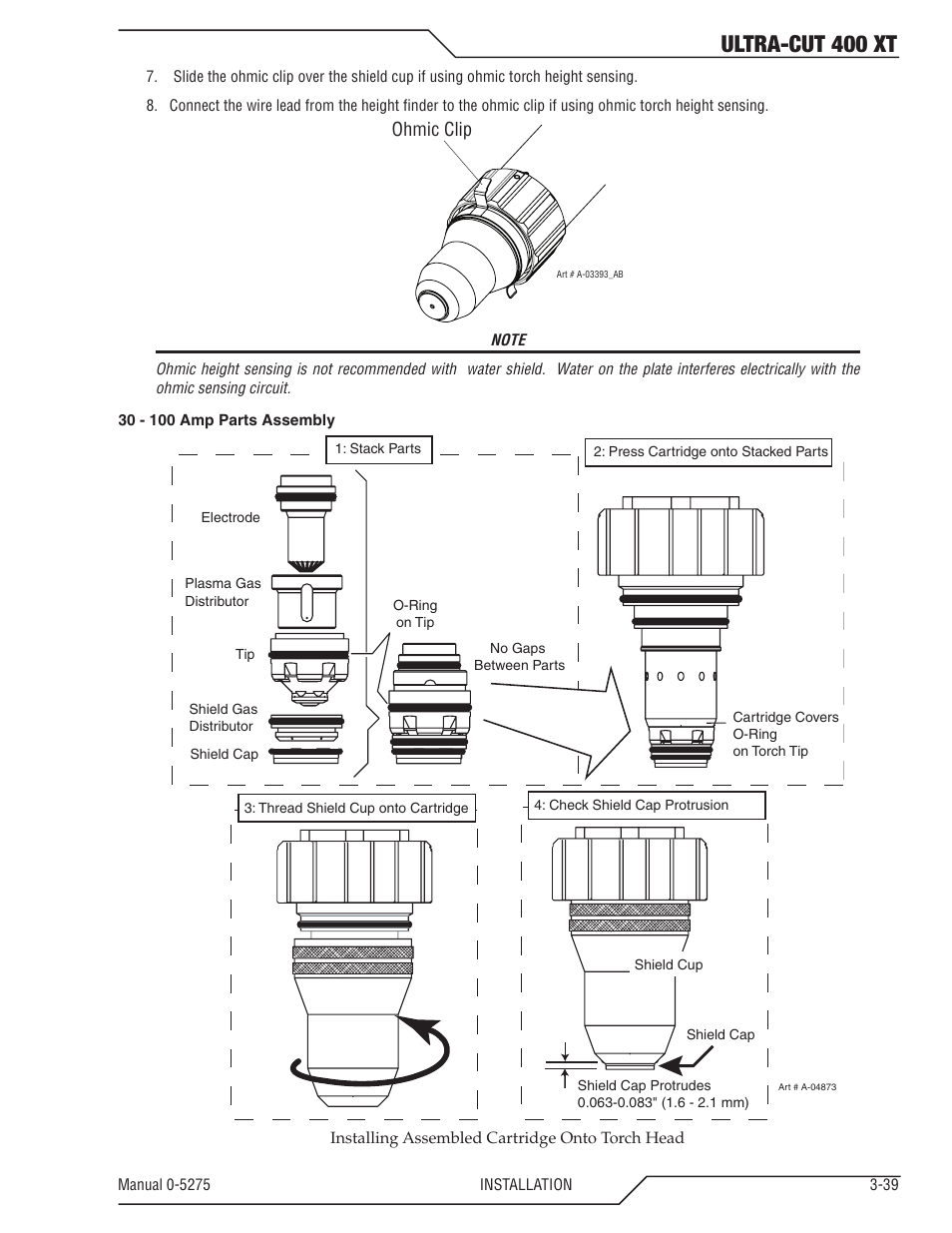 Ultra-cut 400 xt | Tweco 400 XT Ultra-Cut Plasma Cutting System User Manual | Page 61 / 188