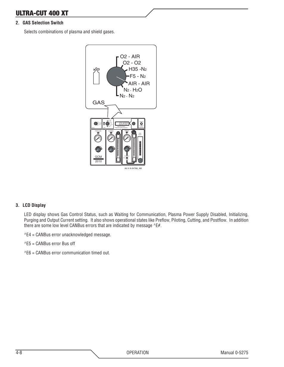 Ultra-cut 400 xt, F5 - n, Air - air n | Run set preflow set plasma & shield test | Tweco 400 XT Ultra-Cut Plasma Cutting System User Manual | Page 72 / 188
