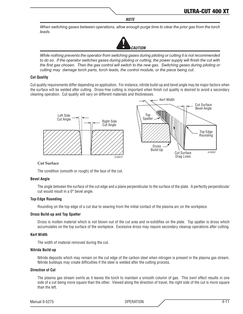 Ultra-cut 400 xt | Tweco 400 XT Ultra-Cut Plasma Cutting System User Manual | Page 75 / 188