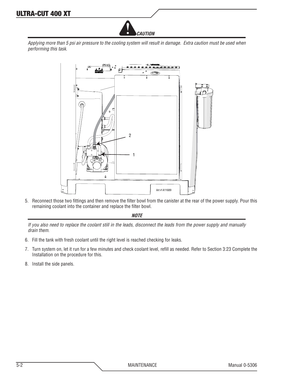 Ultra-cut 400 xt | Tweco 400 XT Ultra-Cut Plasma Cutting System With Automated Gas Control User Manual | Page 102 / 206