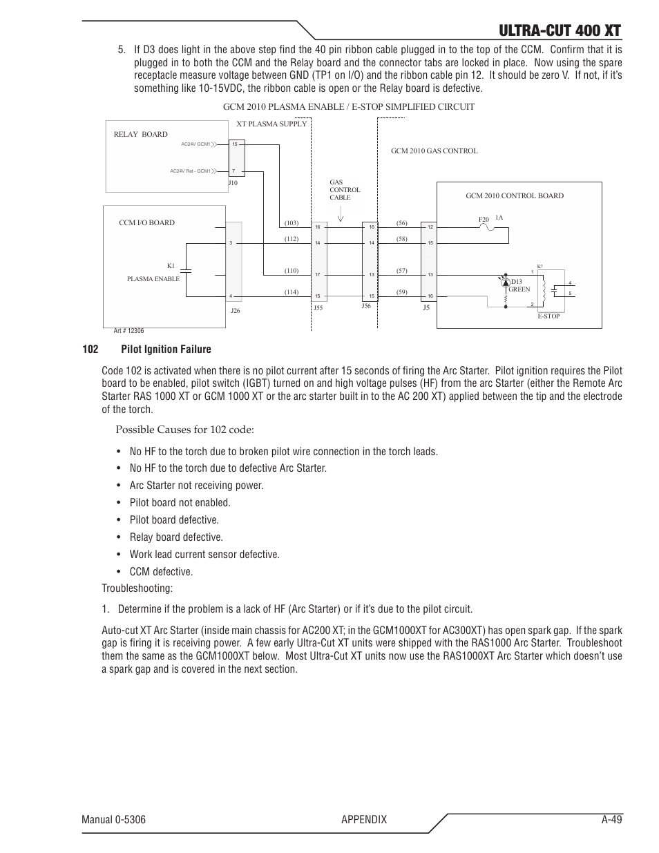 Ultra-cut 400 xt | Tweco 400 XT Ultra-Cut Plasma Cutting System With Automated Gas Control User Manual | Page 173 / 206