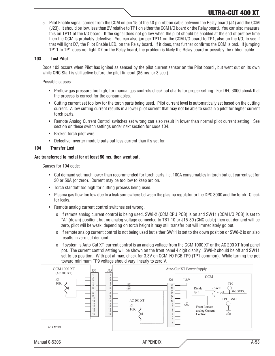Ultra-cut 400 xt | Tweco 400 XT Ultra-Cut Plasma Cutting System With Automated Gas Control User Manual | Page 177 / 206