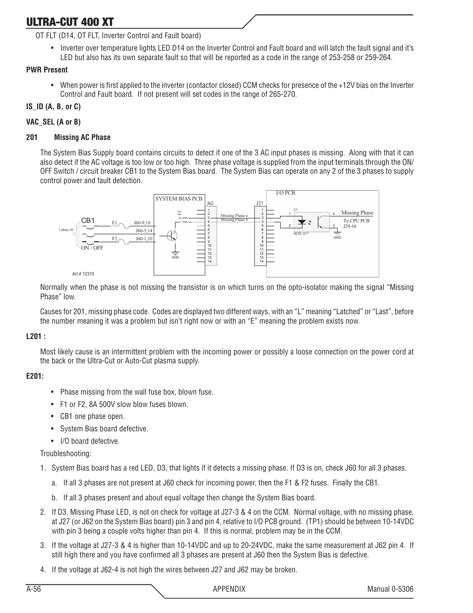 Ultra-cut 400 xt | Tweco 400 XT Ultra-Cut Plasma Cutting System With Automated Gas Control User Manual | Page 180 / 206