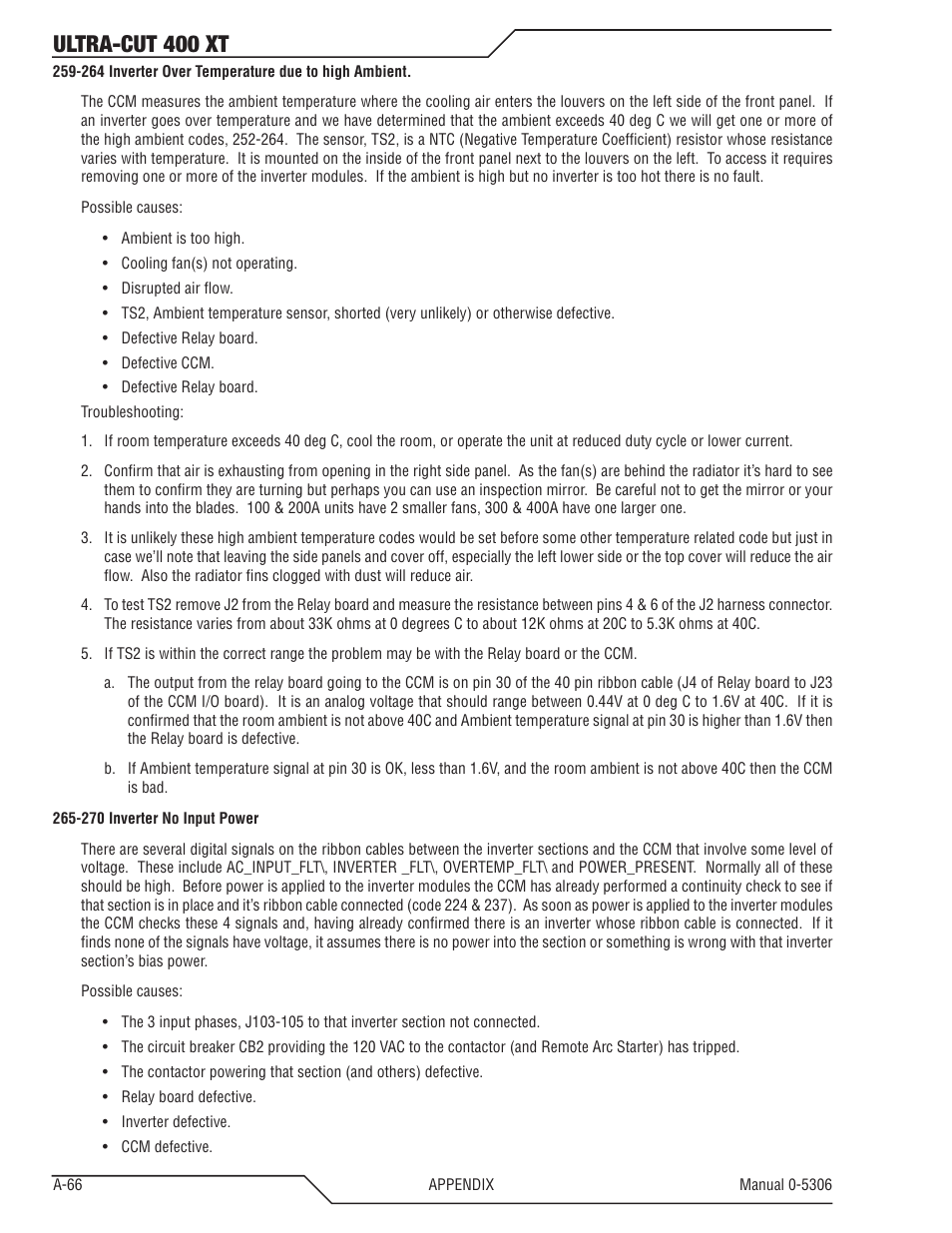 Ultra-cut 400 xt | Tweco 400 XT Ultra-Cut Plasma Cutting System With Automated Gas Control User Manual | Page 190 / 206