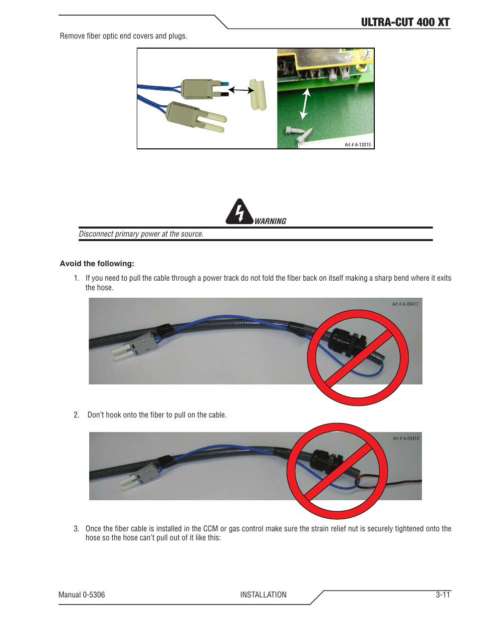 Ultra-cut 400 xt | Tweco 400 XT Ultra-Cut Plasma Cutting System With Automated Gas Control User Manual | Page 33 / 206