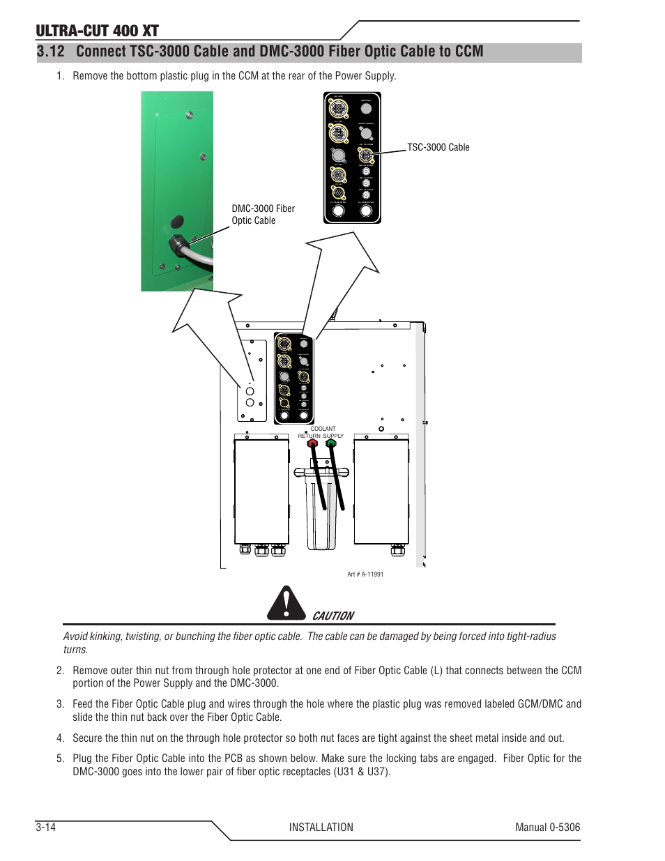 Ultra-cut 400 xt, Caution | Tweco 400 XT Ultra-Cut Plasma Cutting System With Automated Gas Control User Manual | Page 36 / 206