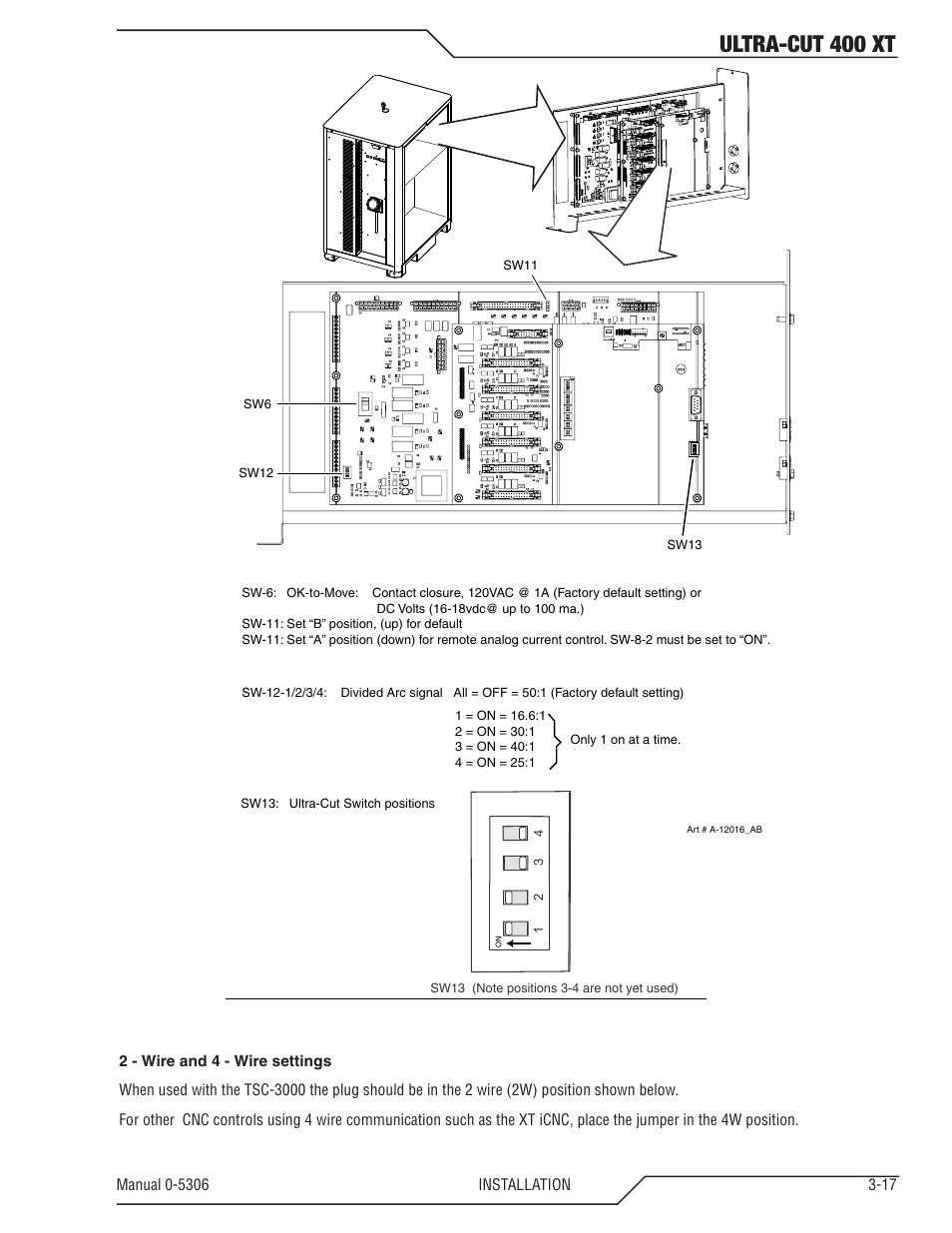 Ultra-cut 400 xt | Tweco 400 XT Ultra-Cut Plasma Cutting System With Automated Gas Control User Manual | Page 39 / 206
