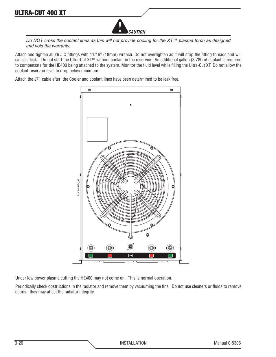 Ultra-cut 400 xt | Tweco 400 XT Ultra-Cut Plasma Cutting System With Automated Gas Control User Manual | Page 42 / 206