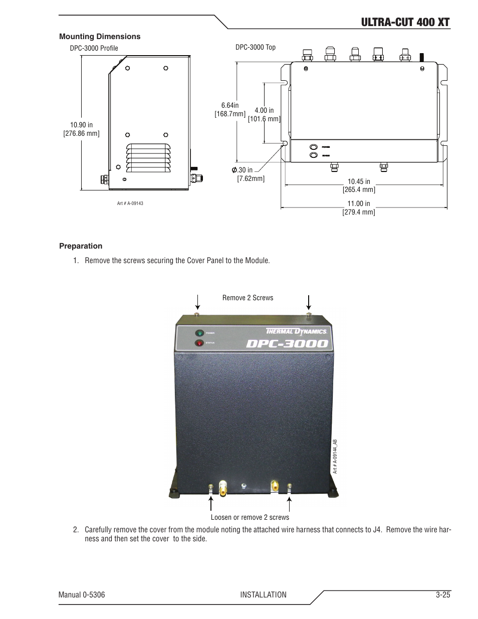 Ultra-cut 400 xt | Tweco 400 XT Ultra-Cut Plasma Cutting System With Automated Gas Control User Manual | Page 47 / 206