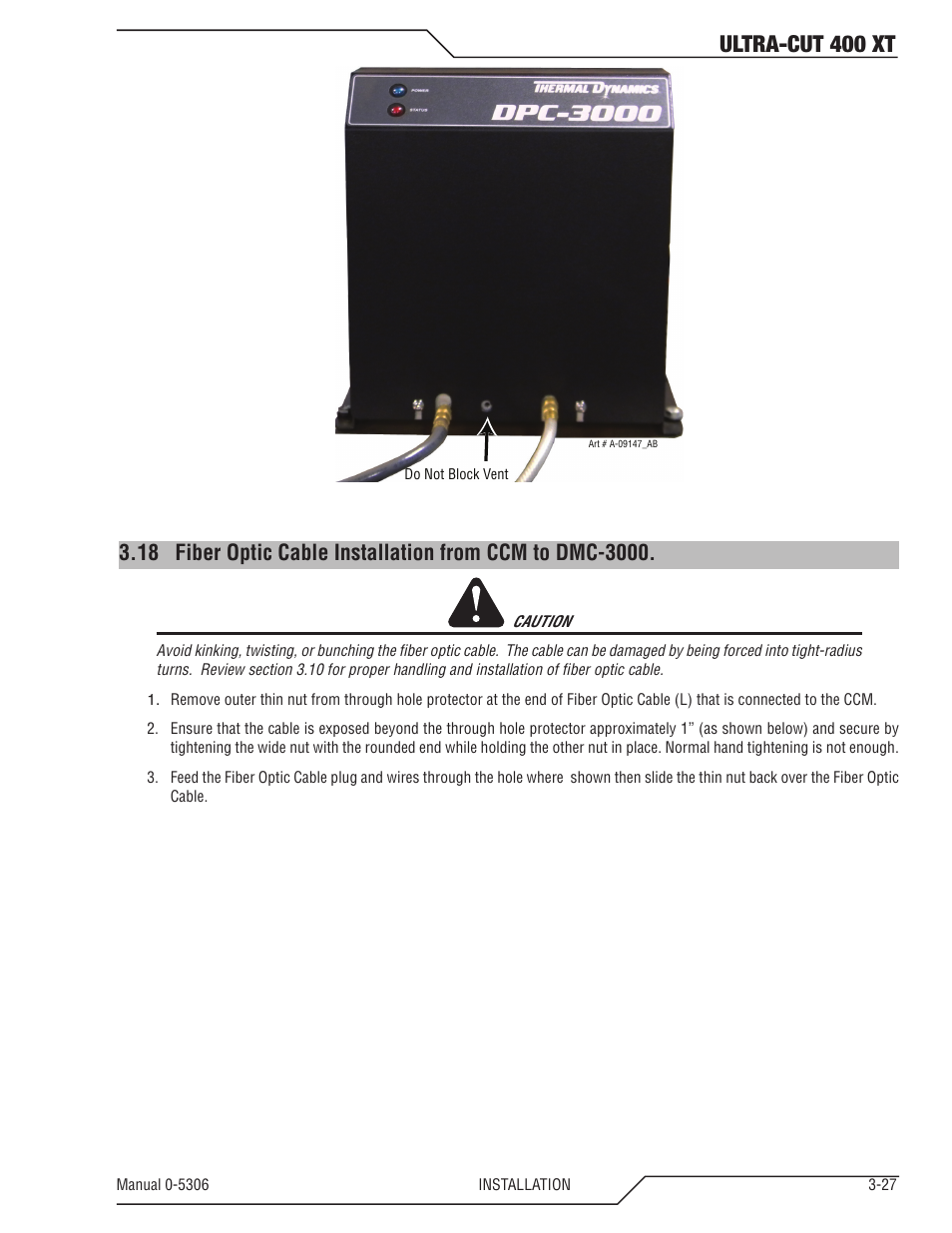 Ultra-cut 400 xt | Tweco 400 XT Ultra-Cut Plasma Cutting System With Automated Gas Control User Manual | Page 49 / 206