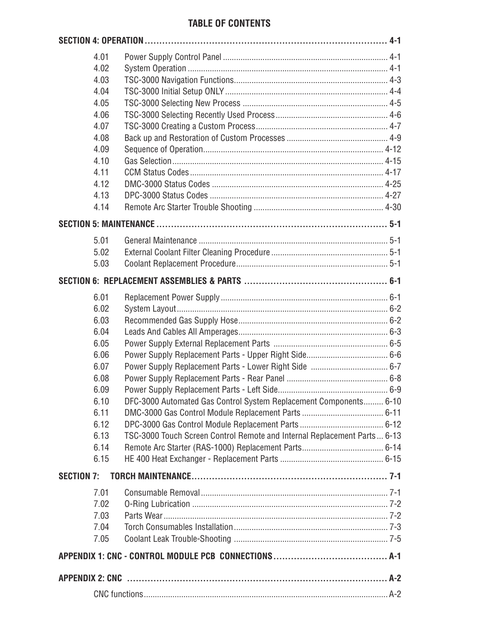 Tweco 400 XT Ultra-Cut Plasma Cutting System With Automated Gas Control User Manual | Page 6 / 206