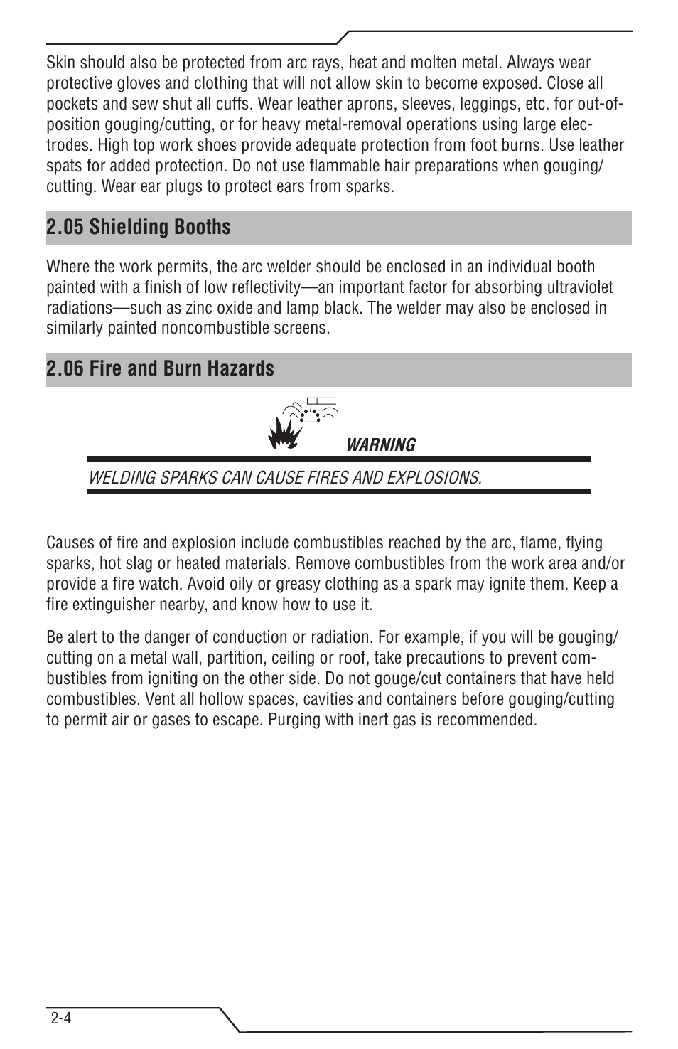 05 shielding booths, 06 fire and burn hazards | Tweco K4000 User Manual | Page 12 / 32