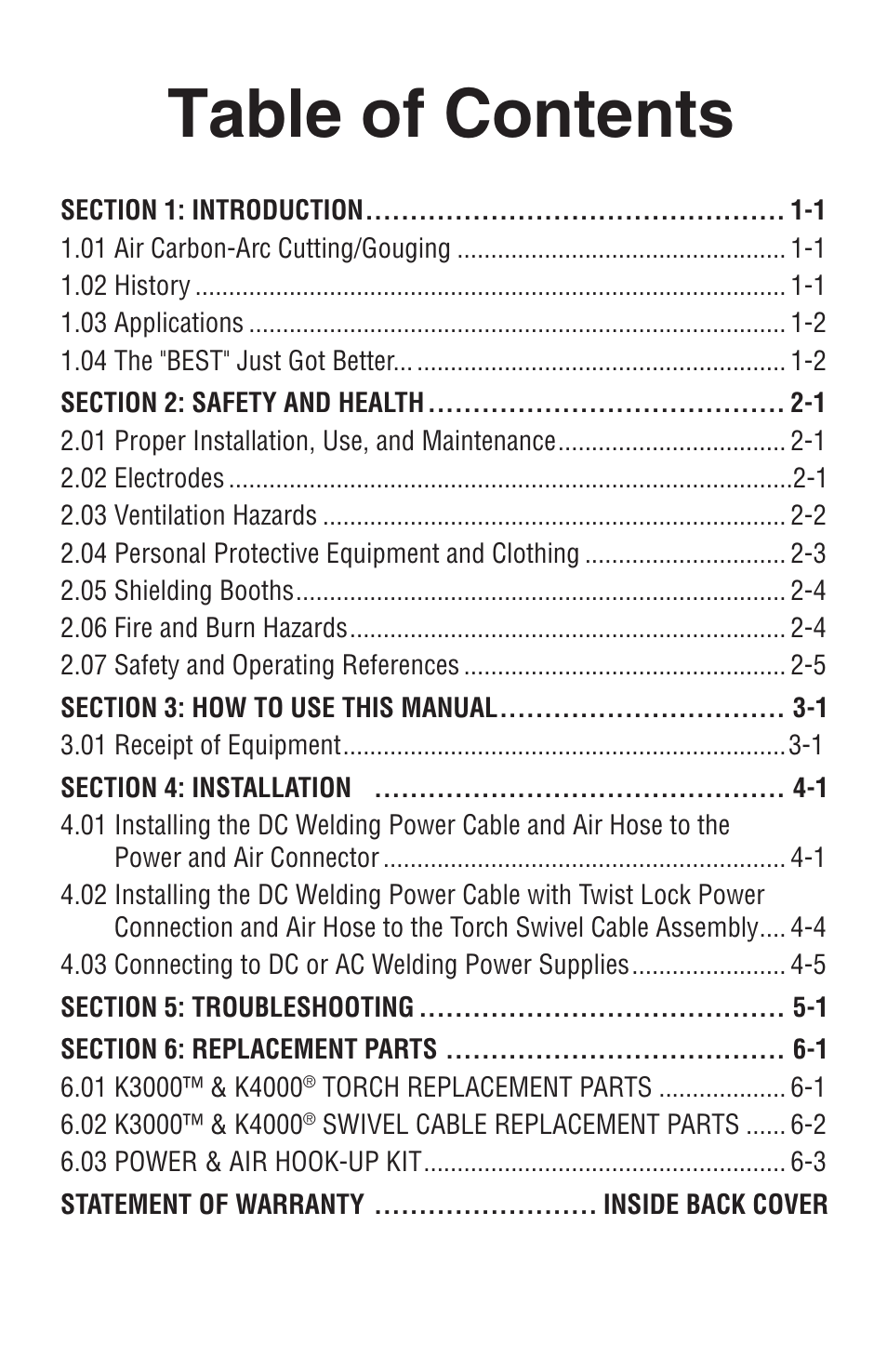 Tweco K4000 User Manual | Page 4 / 32