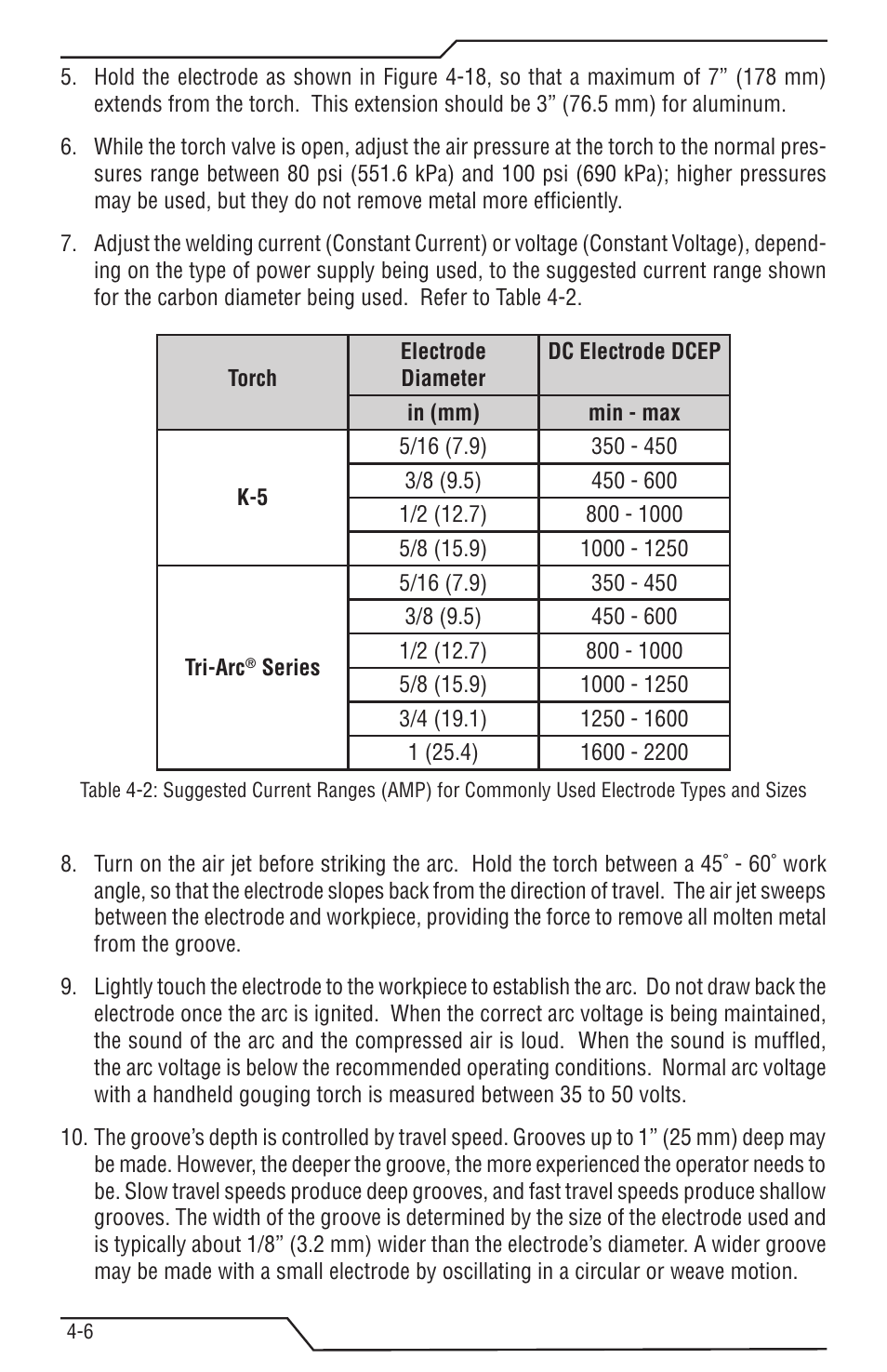 Tweco Tri-Arc Serie User Manual | Page 20 / 104