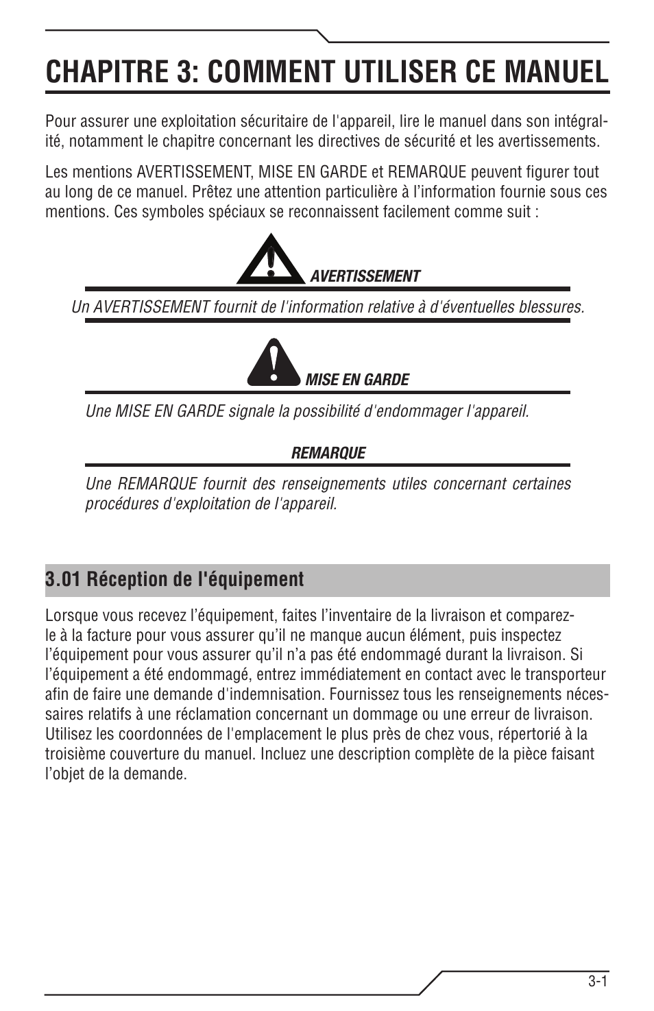 Section 4: installation, 01 tri-arc® series torch head assembly, Section 4: installation -1 | 01 tri-arc, Series torch head assembly -1, Chapitre 3: comment utiliser ce manuel | Tweco Tri-Arc Serie User Manual | Page 45 / 104