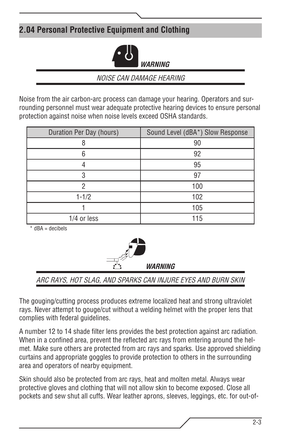 04 personal protective equipment and clothing, 04 personal protective equipment and clothing -3 | Tweco Tri-Arc Serie User Manual | Page 9 / 104