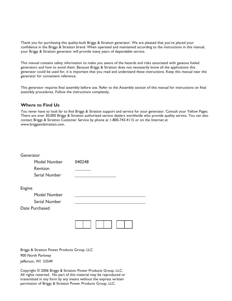 Safety rules | Briggs & Stratton 40248 User Manual | Page 2 / 28