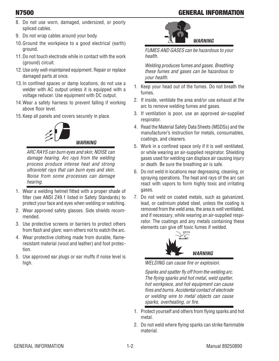 N7500 general information | Tweco N7500 User Manual | Page 10 / 64