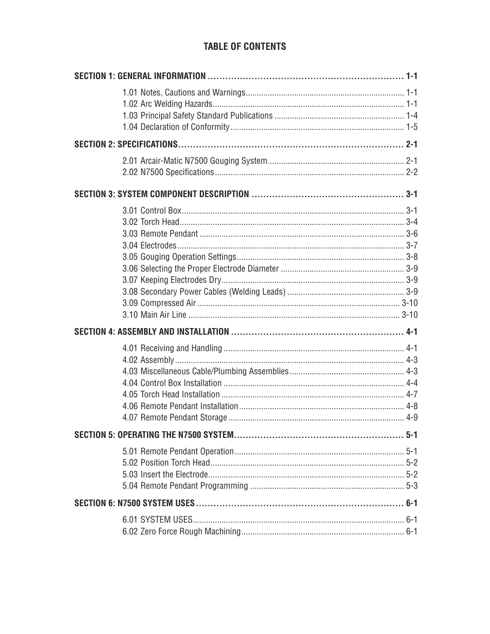 Tweco N7500 User Manual | Page 4 / 64