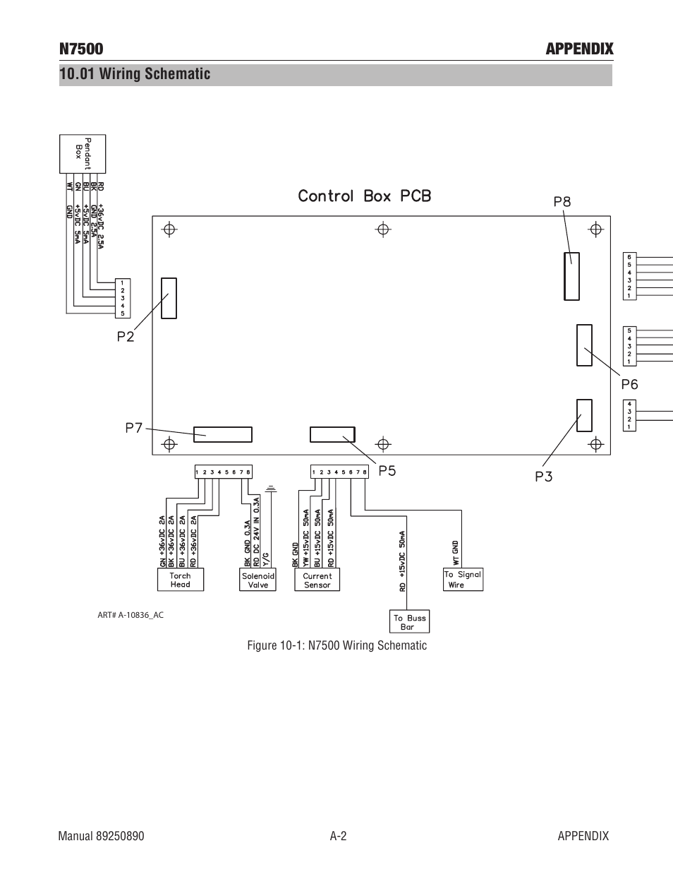 01 wiring schematic, N7500 appendix | Tweco N7500 User Manual | Page 60 / 64