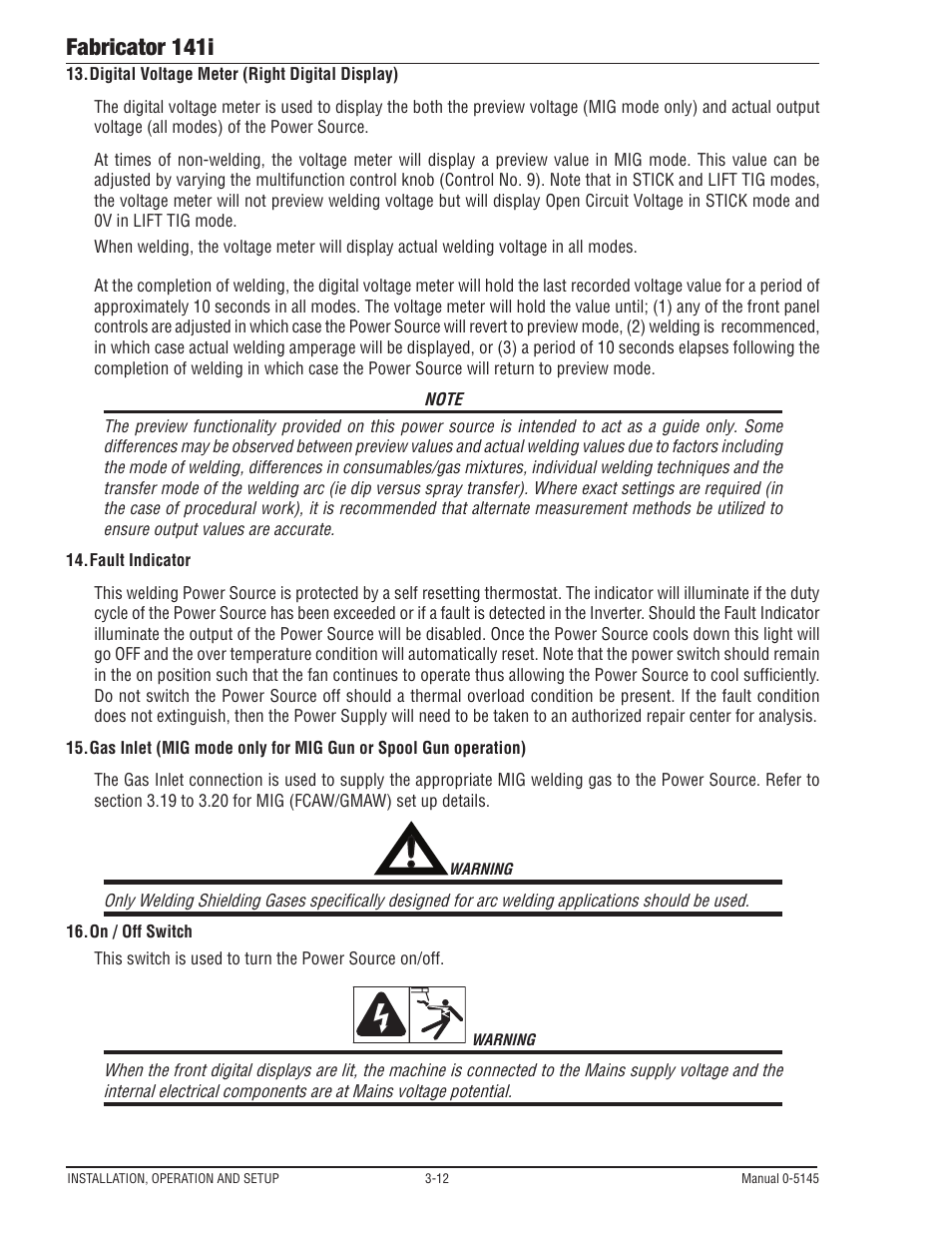 Fabricator 141i | Tweco 141i Fabricator User Manual | Page 42 / 104