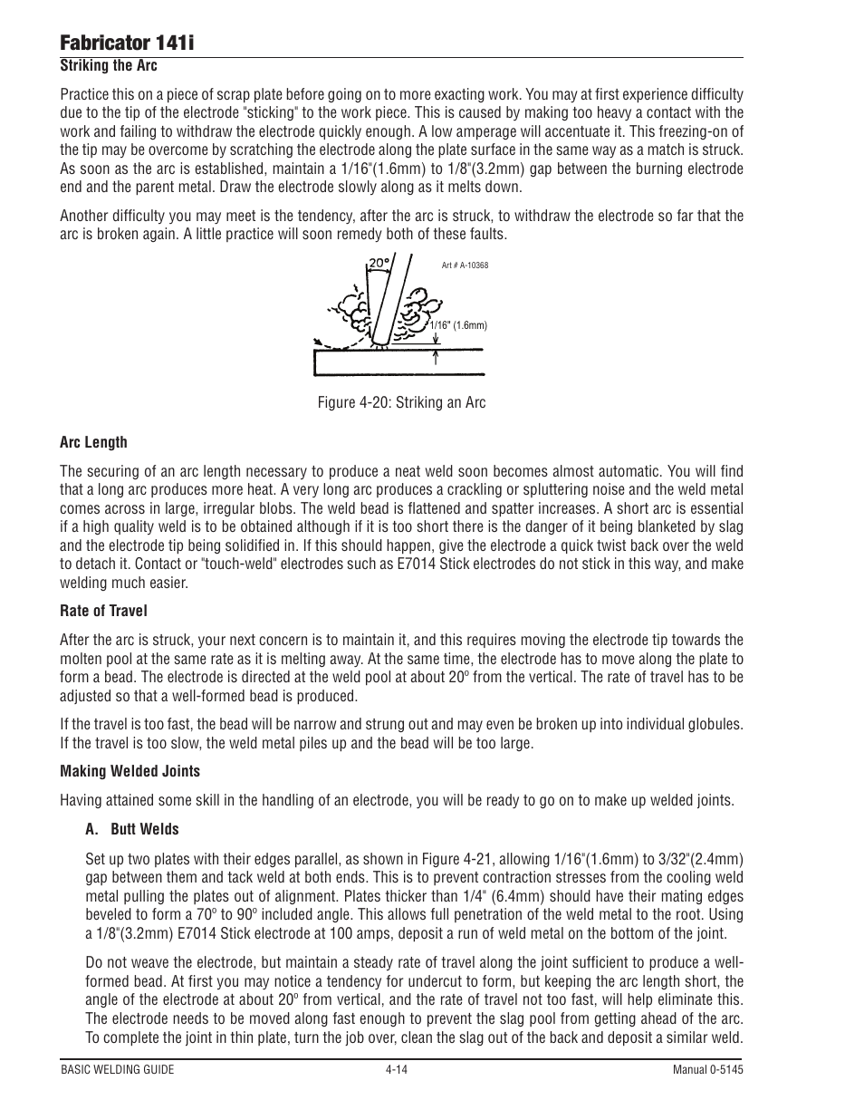 Fabricator 141i | Tweco 141i Fabricator User Manual | Page 74 / 104