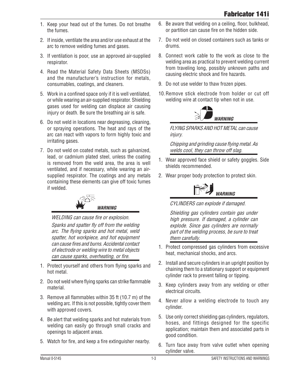 Fabricator 141i | Tweco 141i Fabricator User Manual | Page 9 / 104