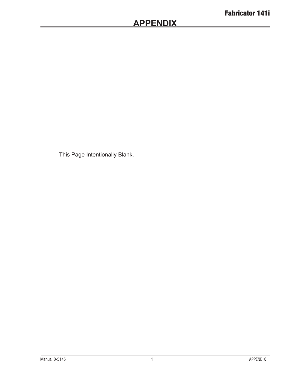 Appendix | Tweco 141i Fabricator User Manual | Page 97 / 104