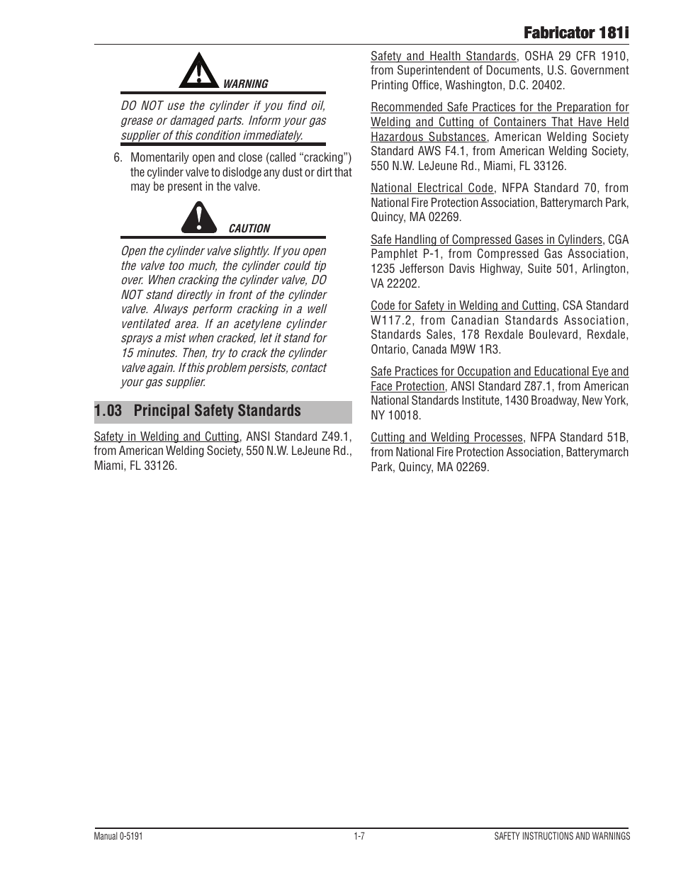 Fabricator 181i | Tweco 181i Fabricator User Manual | Page 13 / 96