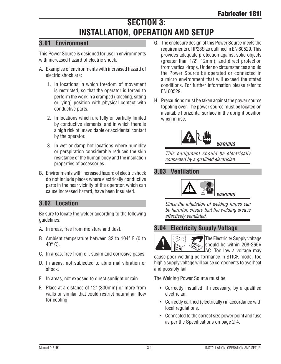 Fabricator 181i | Tweco 181i Fabricator User Manual | Page 31 / 96