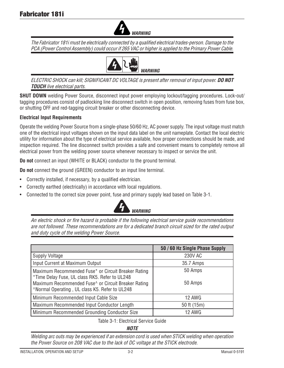 Fabricator 181i | Tweco 181i Fabricator User Manual | Page 32 / 96