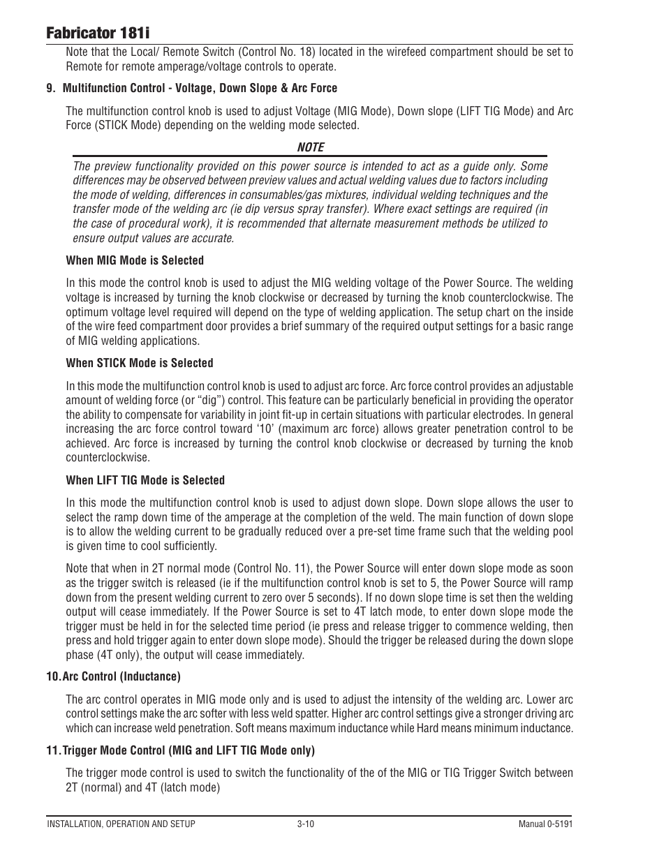Fabricator 181i | Tweco 181i Fabricator User Manual | Page 40 / 96