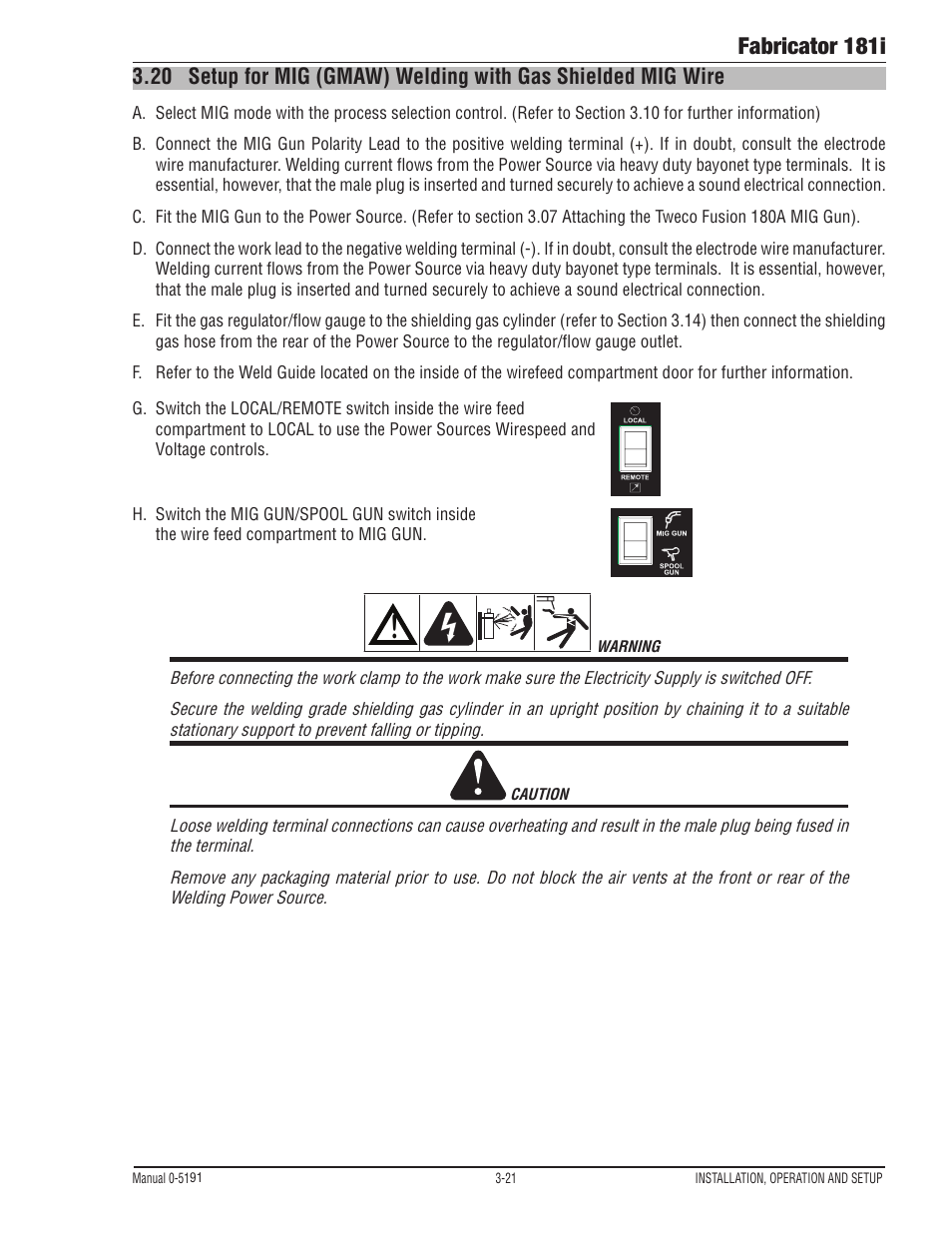 Fabricator 181i | Tweco 181i Fabricator User Manual | Page 51 / 96