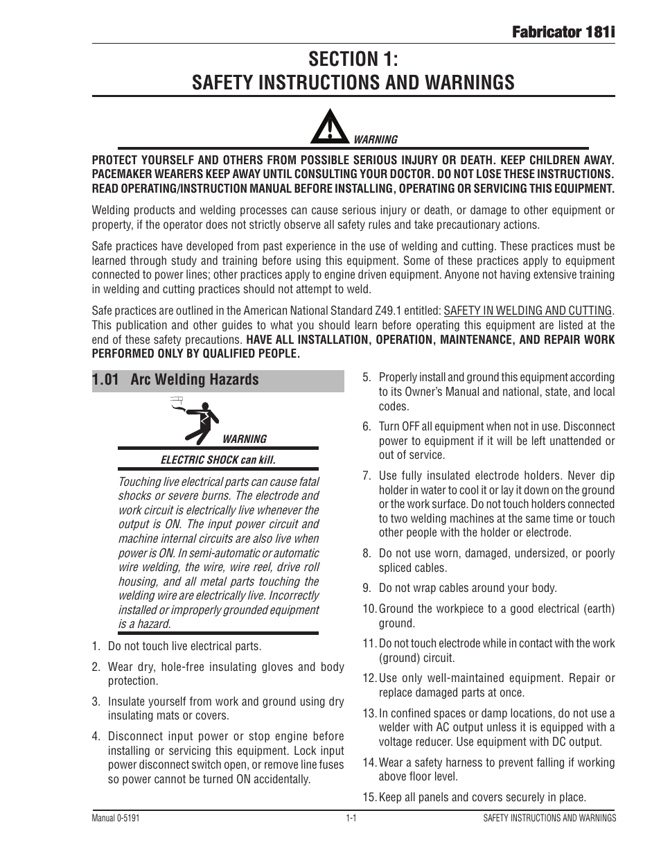 Fabricator 181i | Tweco 181i Fabricator User Manual | Page 7 / 96
