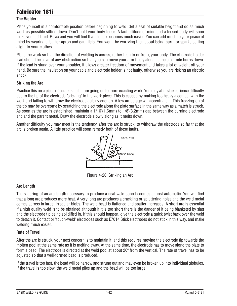 Fabricator 181i | Tweco 181i Fabricator User Manual | Page 70 / 96