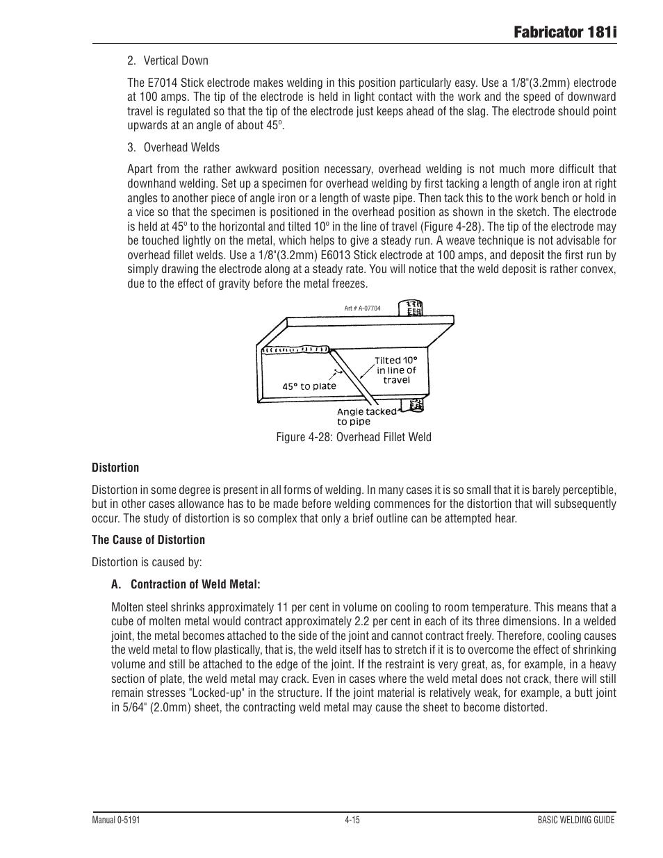Fabricator 181i | Tweco 181i Fabricator User Manual | Page 73 / 96