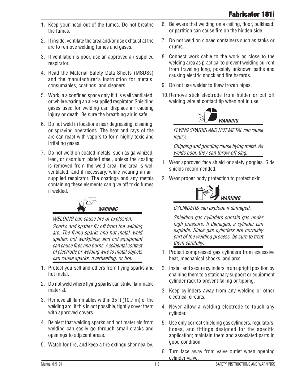 Fabricator 181i | Tweco 181i Fabricator User Manual | Page 9 / 96