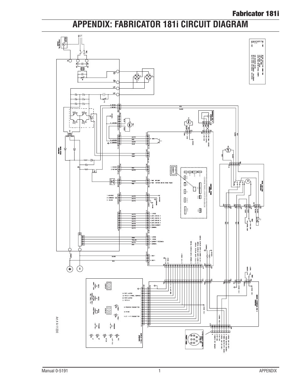 Appendix: fabricator 181i circuit diagram, Fabricator 181i | Tweco 181i Fabricator User Manual | Page 93 / 96