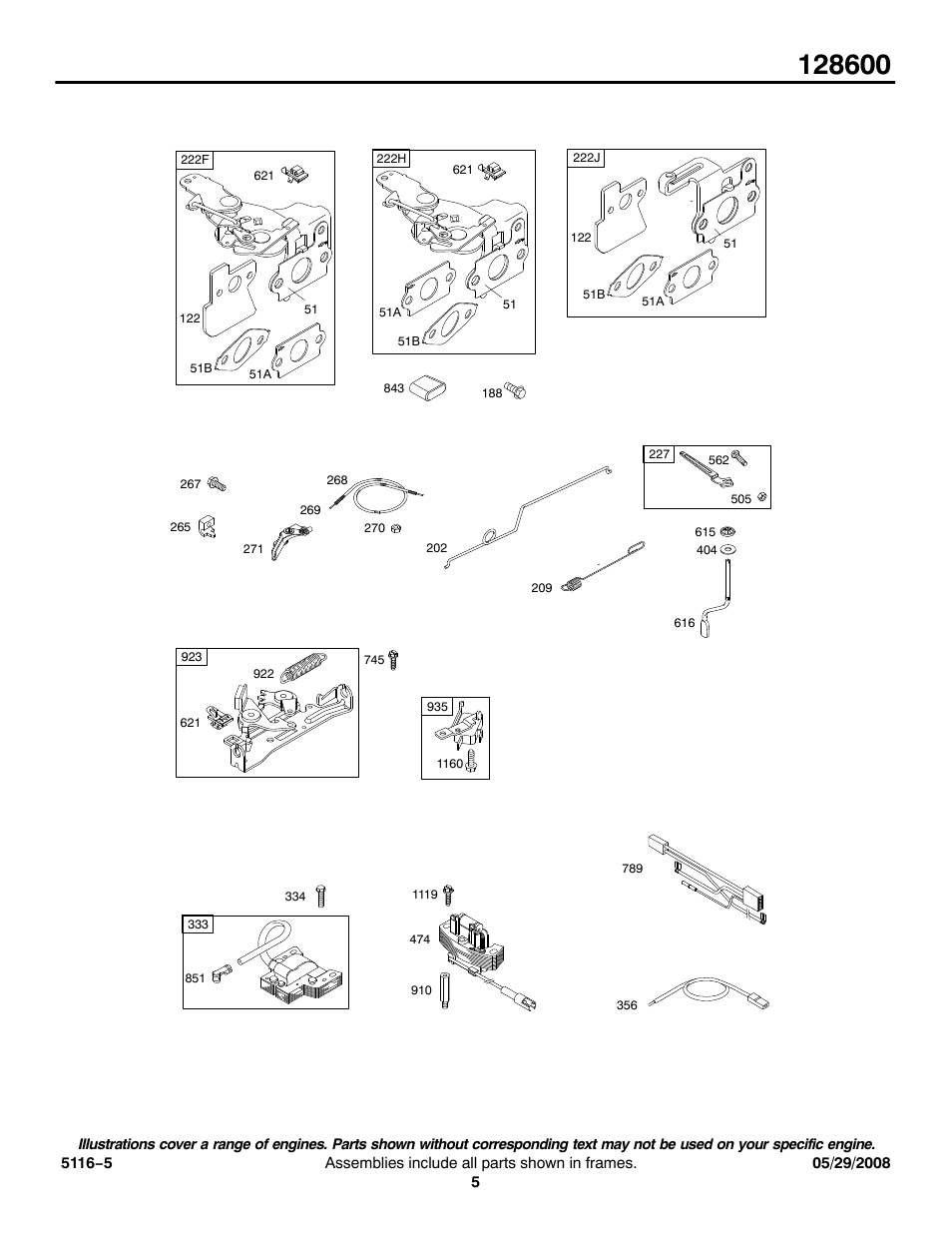 Briggs & Stratton MODEL SERIES 128600 User Manual | Page 5 / 13