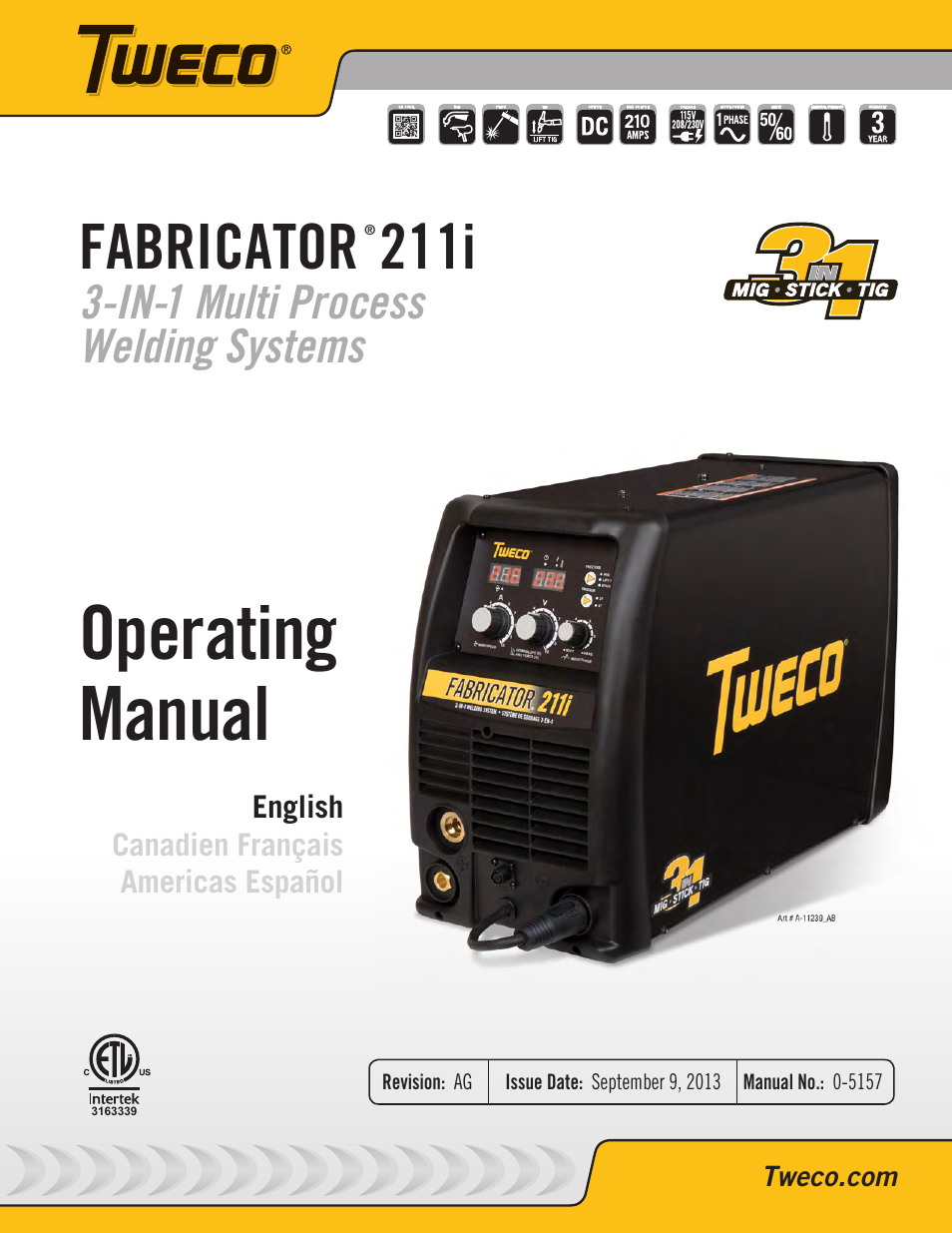 Tweco 211i Fabricator User Manual | 96 pages