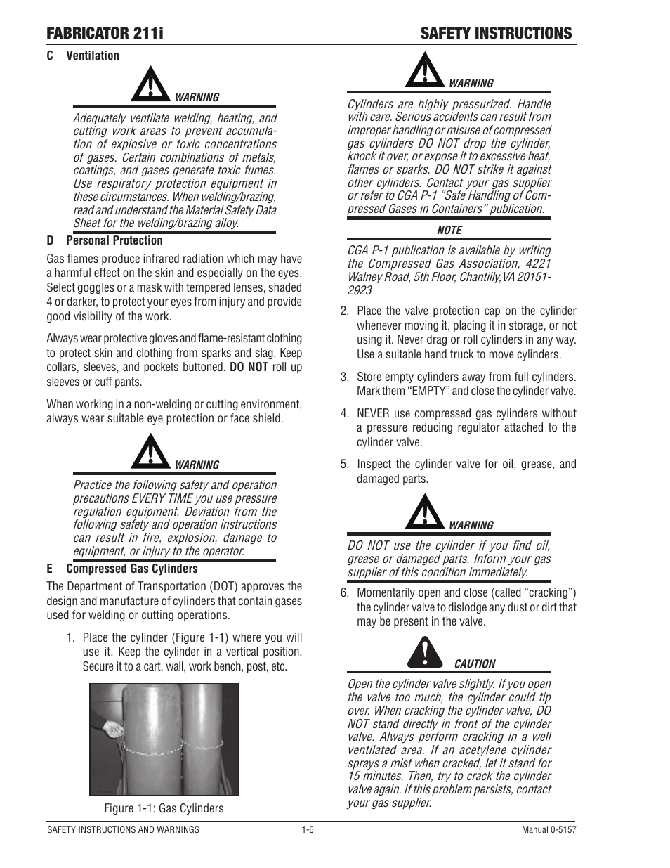 Fabricator 211i safety instructions | Tweco 211i Fabricator User Manual | Page 12 / 96