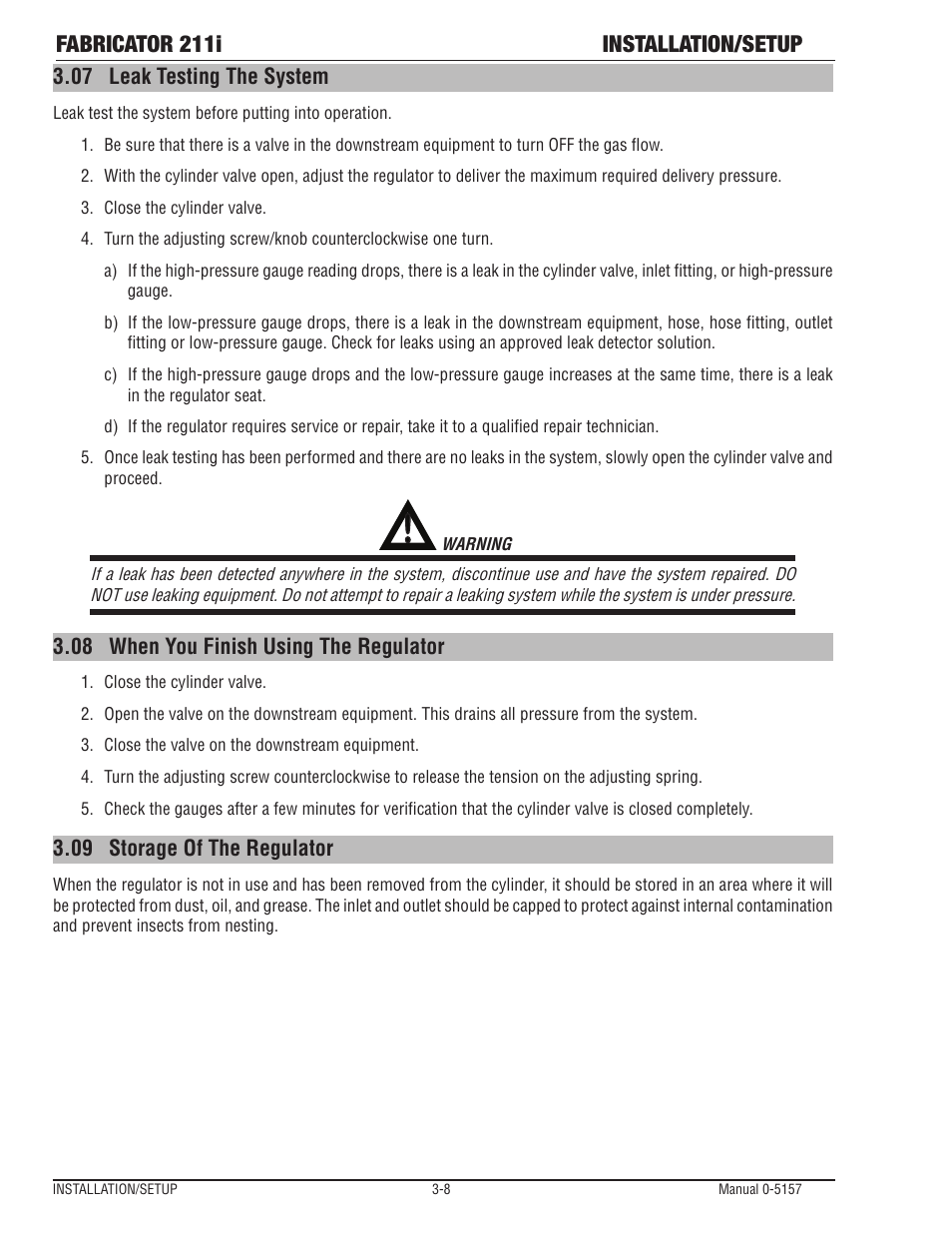 Fabricator 211i installation/setup | Tweco 211i Fabricator User Manual | Page 40 / 96