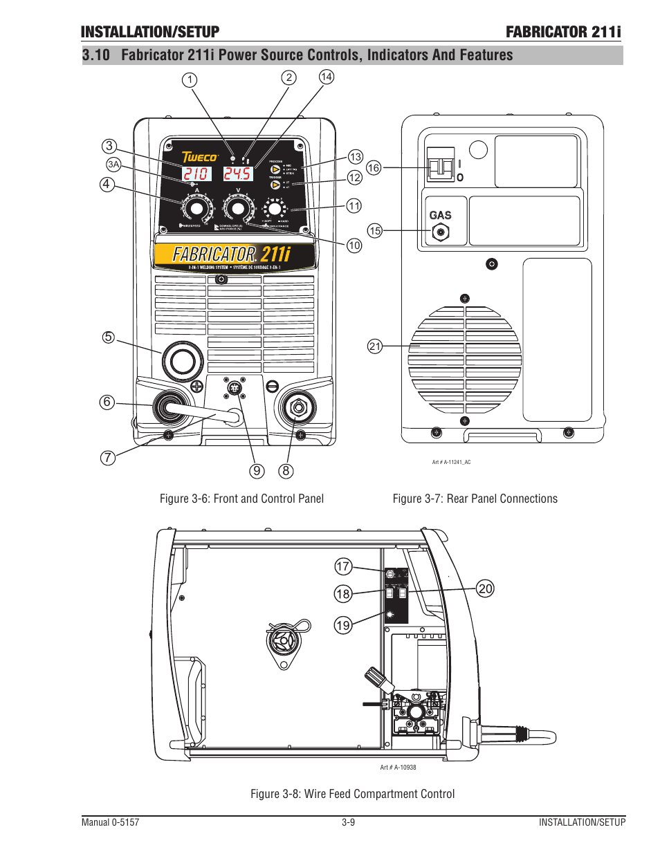 Installation/setup fabricator 211i | Tweco 211i Fabricator User Manual | Page 41 / 96