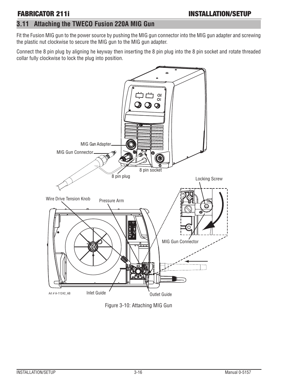 Fabricator 211i installation/setup | Tweco 211i Fabricator User Manual | Page 48 / 96
