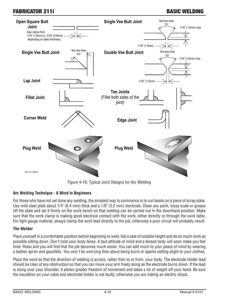 Fabricator 211i basic welding | Tweco 211i Fabricator User Manual | Page 70 / 96