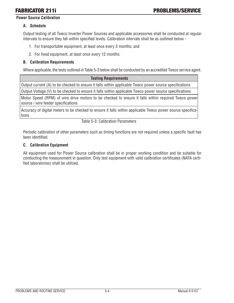 Fabricator 211i problems/service | Tweco 211i Fabricator User Manual | Page 86 / 96