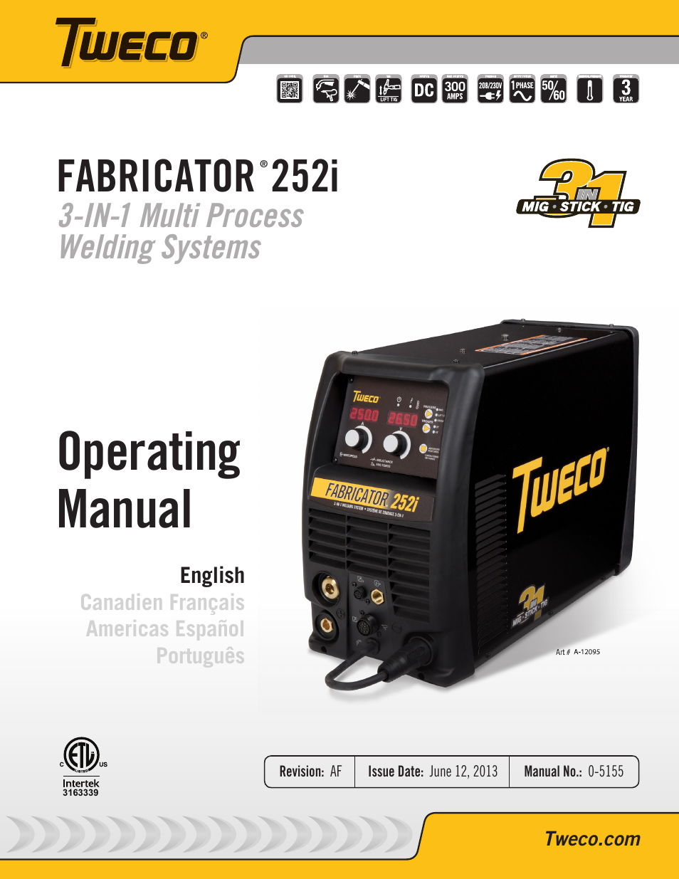 Tweco 252i Fabricator User Manual | 100 pages