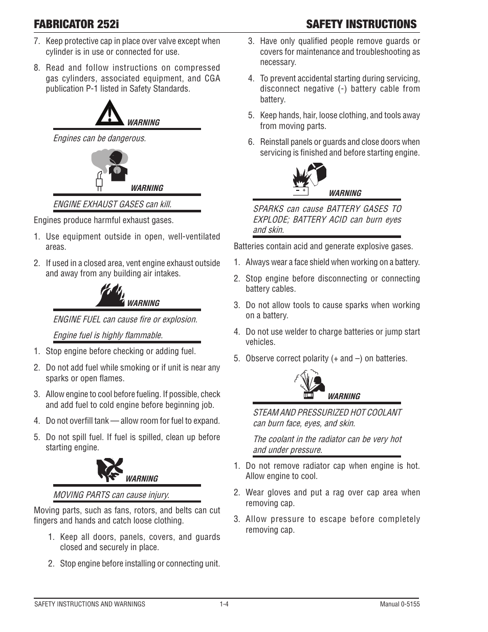 Fabricator 252i safety instructions | Tweco 252i Fabricator User Manual | Page 10 / 100